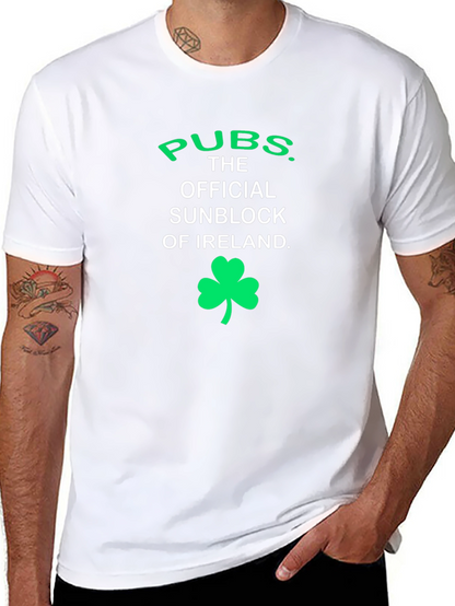 Pubs Official Sunblock of Ireland Black T-Shirt