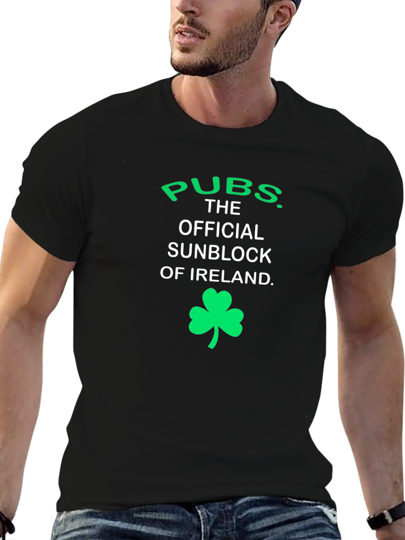 Pubs Official Sunblock of Ireland Black T-Shirt