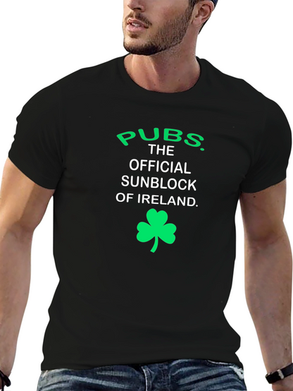 Pubs Official Sunblock of Ireland Black T-Shirt