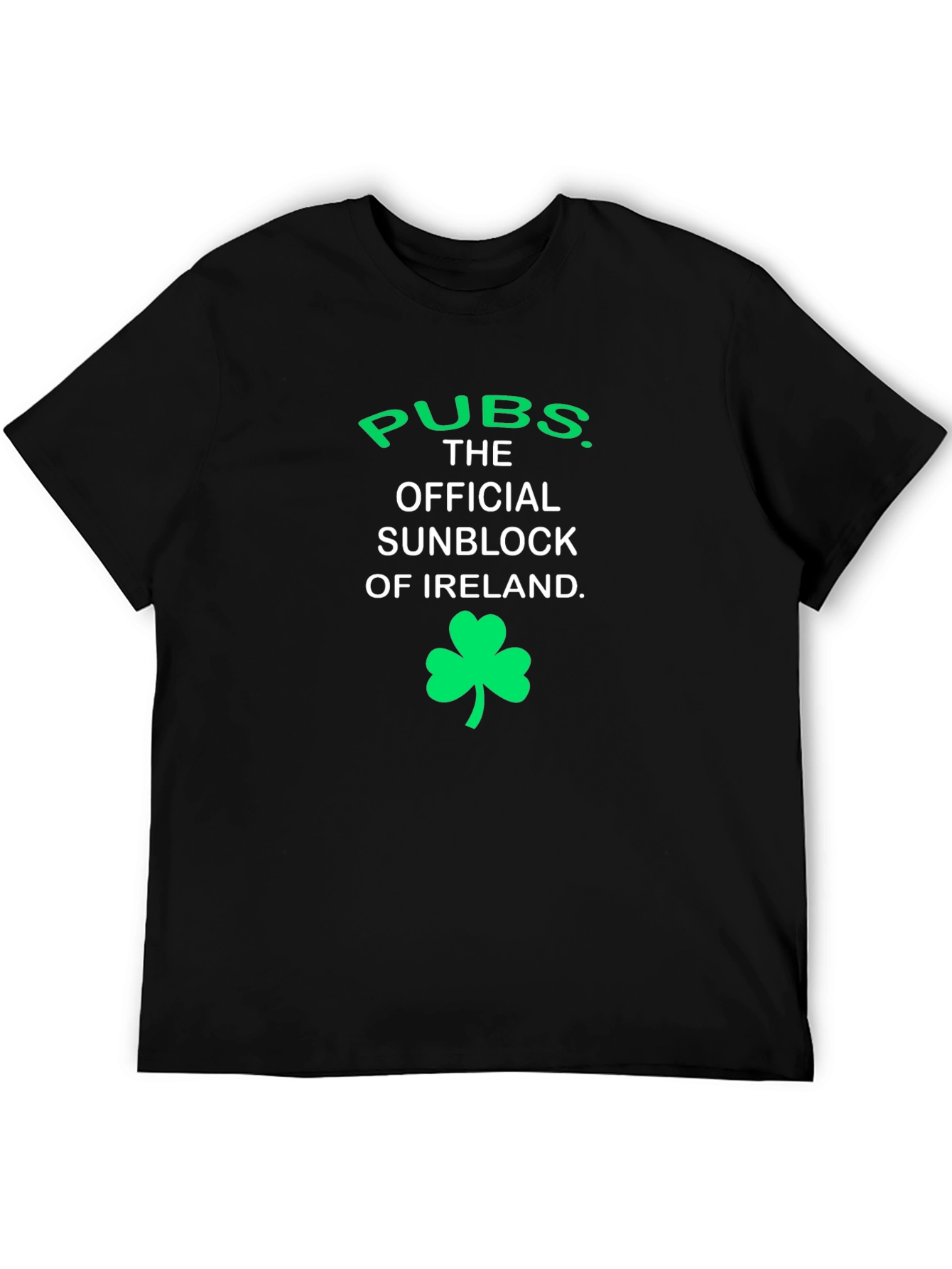 Pubs Official Sunblock of Ireland Black T-Shirt