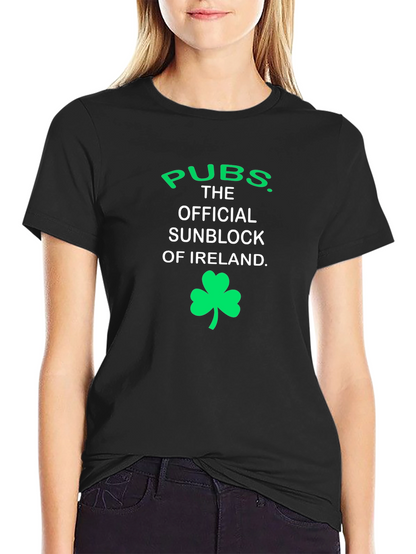 Pubs Official Sunblock of Ireland Black T-Shirt