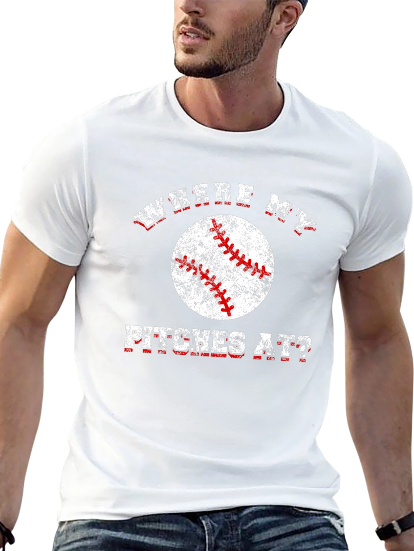 Where My Pitches At? Baseball T-Shirt