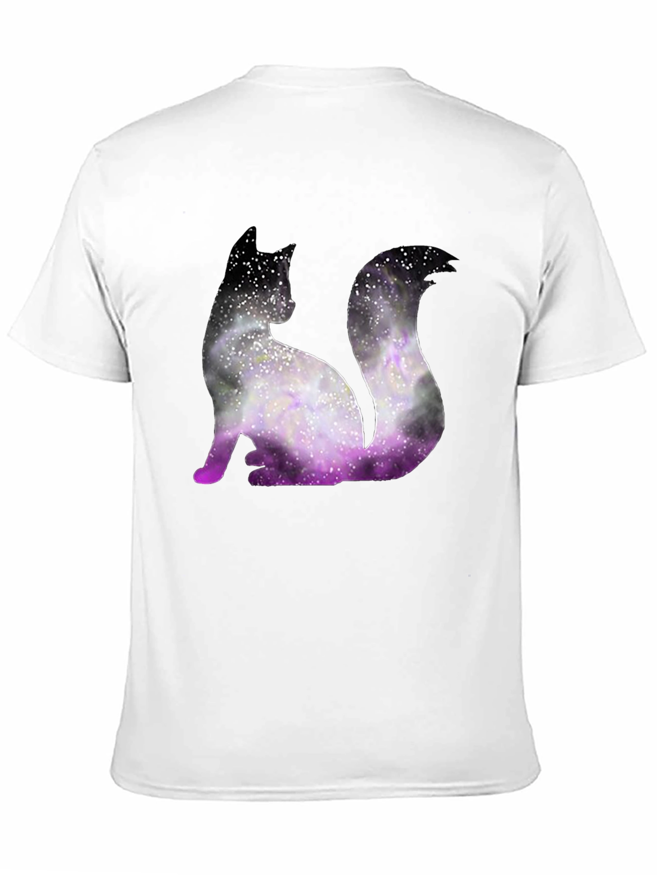 Galaxy Cat Graphic Tee - Trendy Black T-Shirt