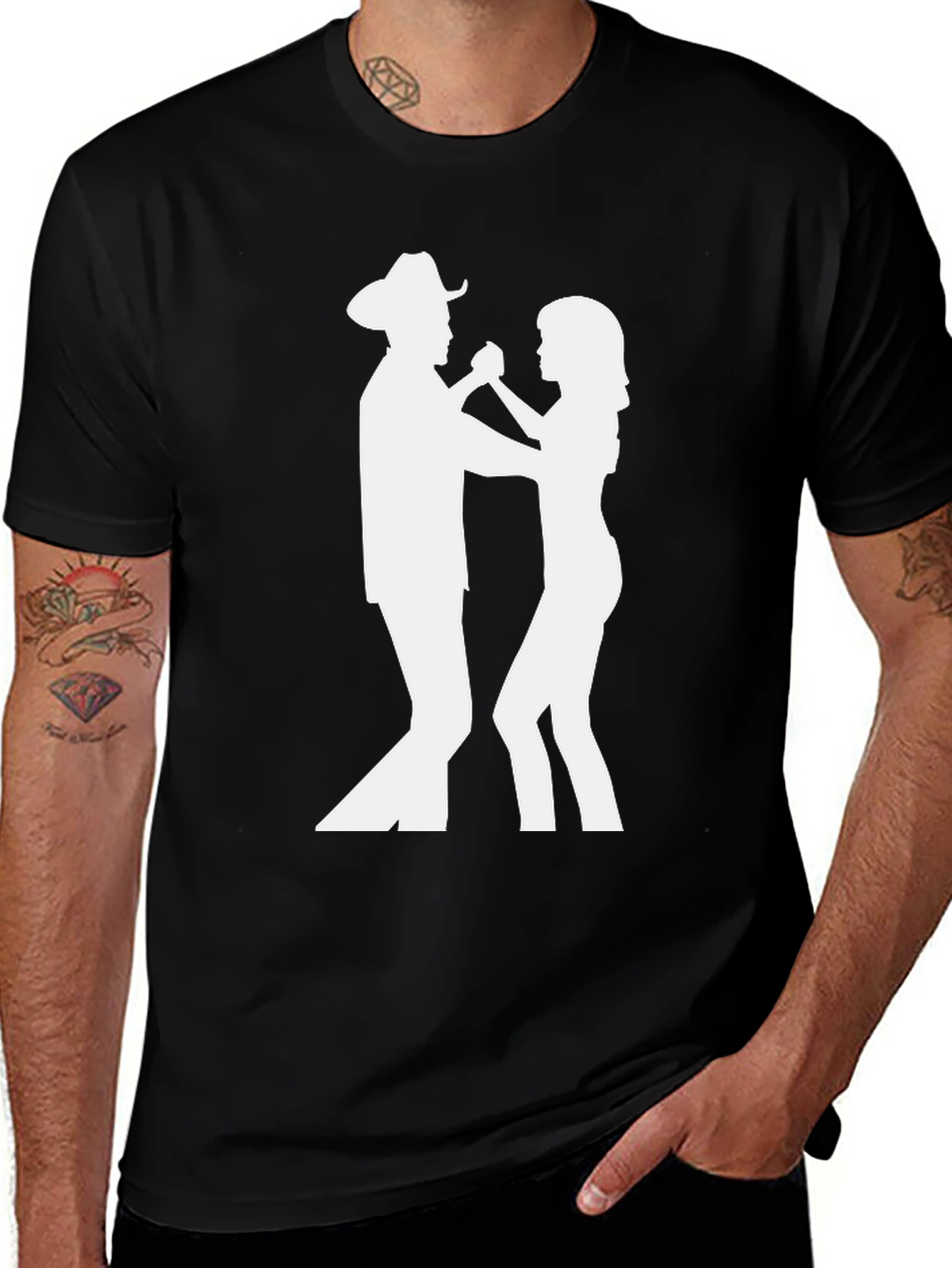 Country Dancing T-Shirt - Cowboy & Partner Graphic Tee