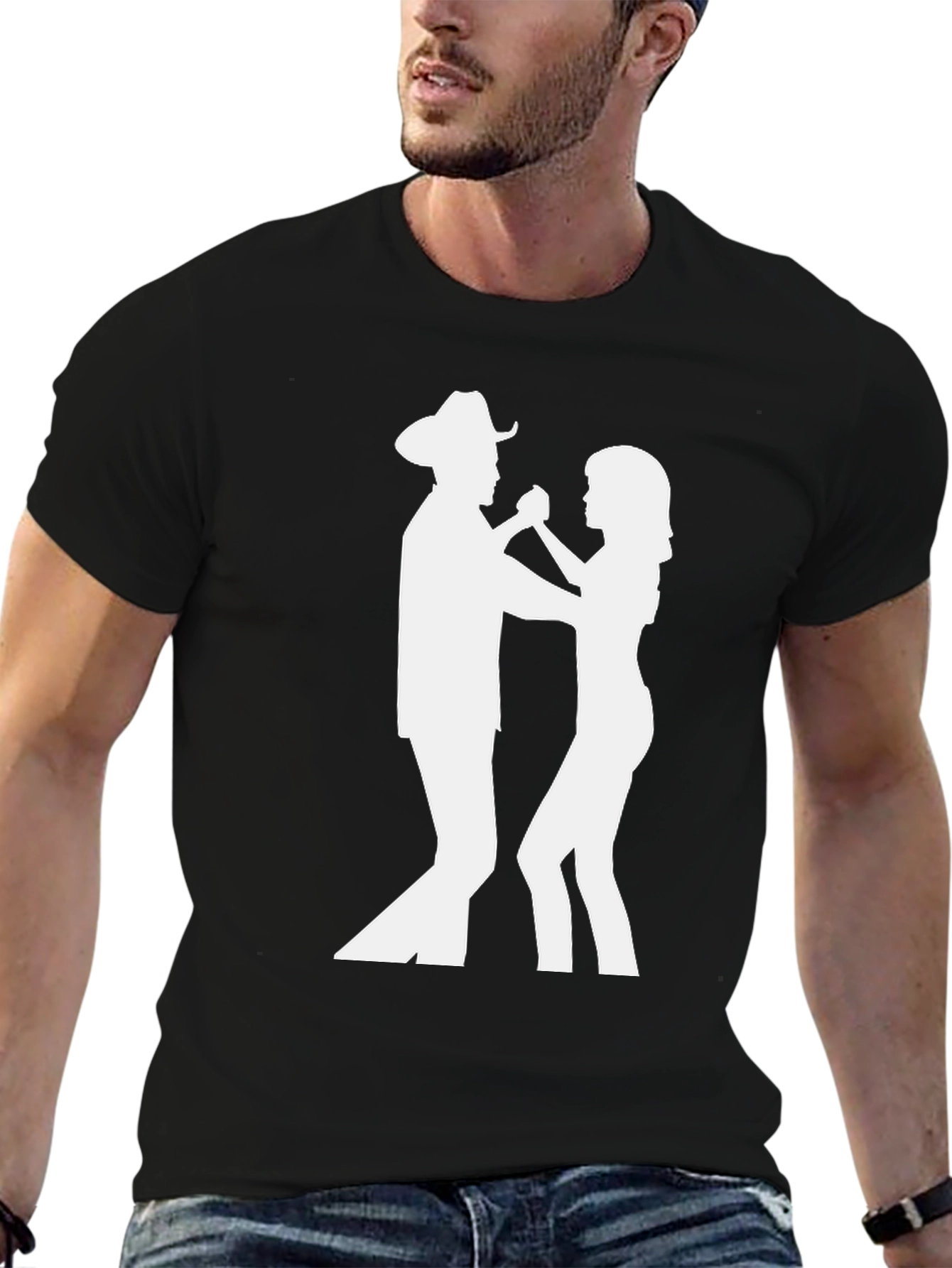 Country Dancing T-Shirt - Cowboy & Partner Graphic Tee