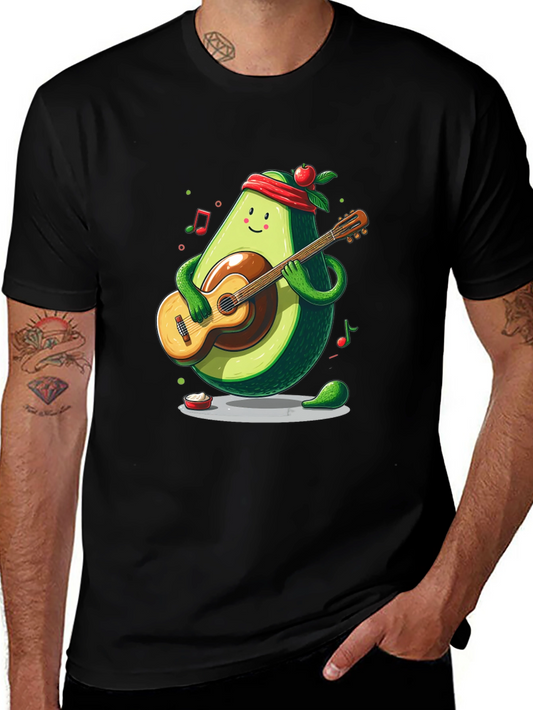 Avocado Guitar Player T-Shirt - Funny Musician Tee
