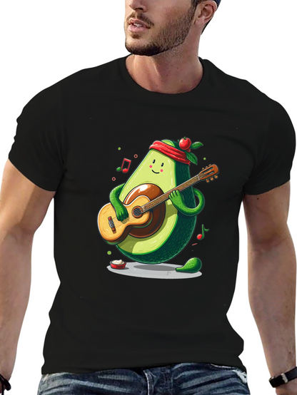 Avocado Guitar Player T-Shirt - Funny Musician Tee