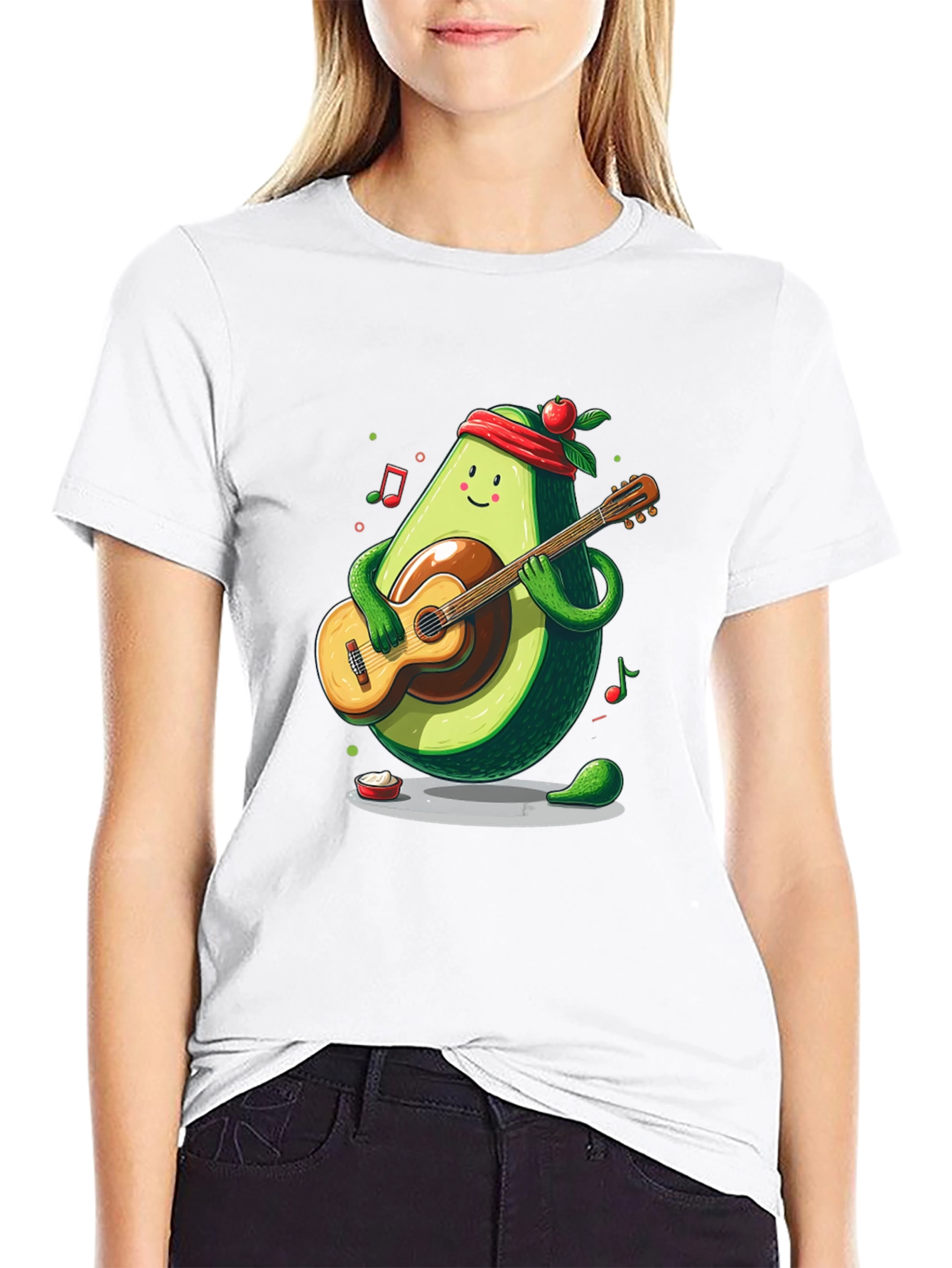 Avocado Guitar Player T-Shirt - Funny Musician Tee