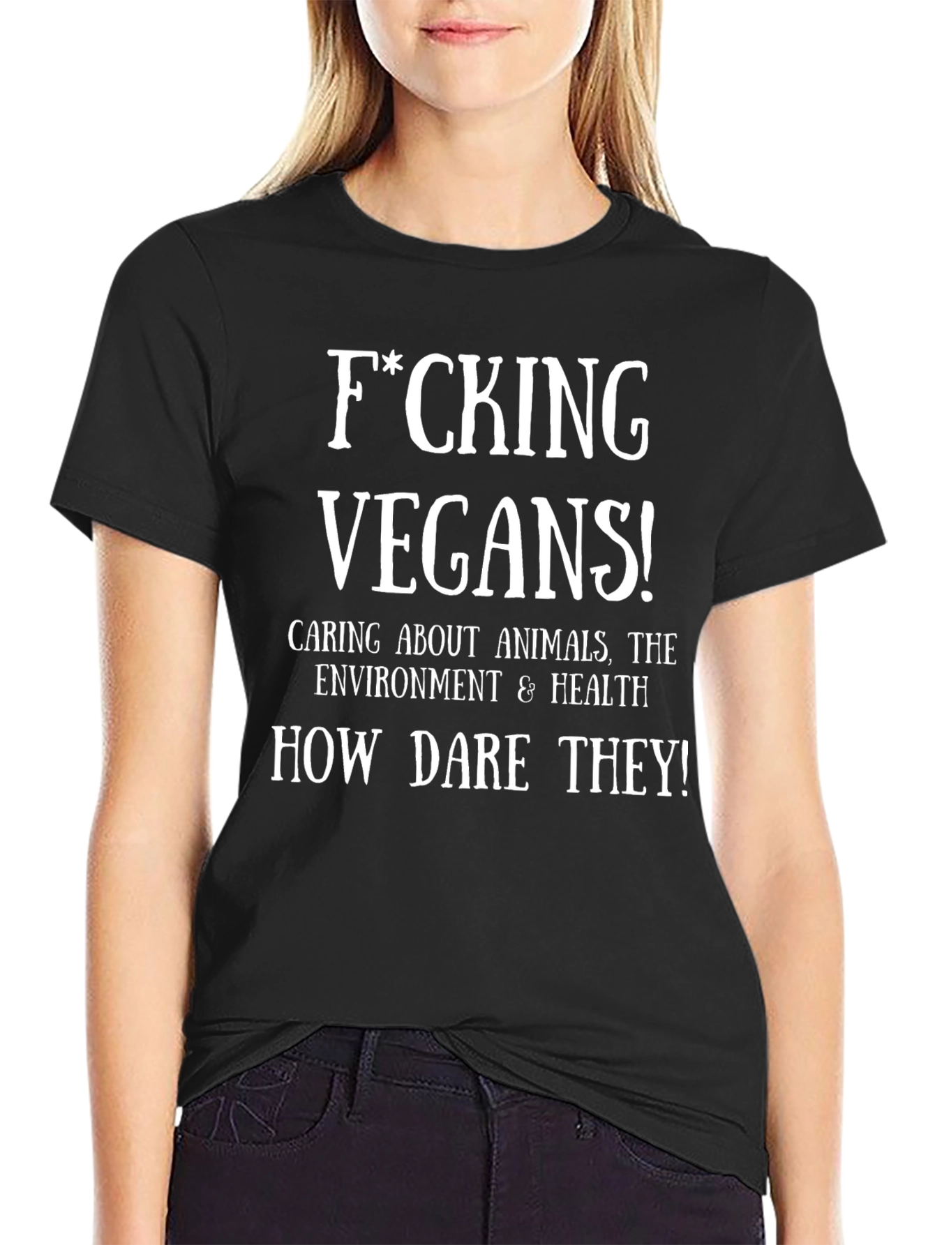 F*cking Vegans! Funny Graphic T-Shirt