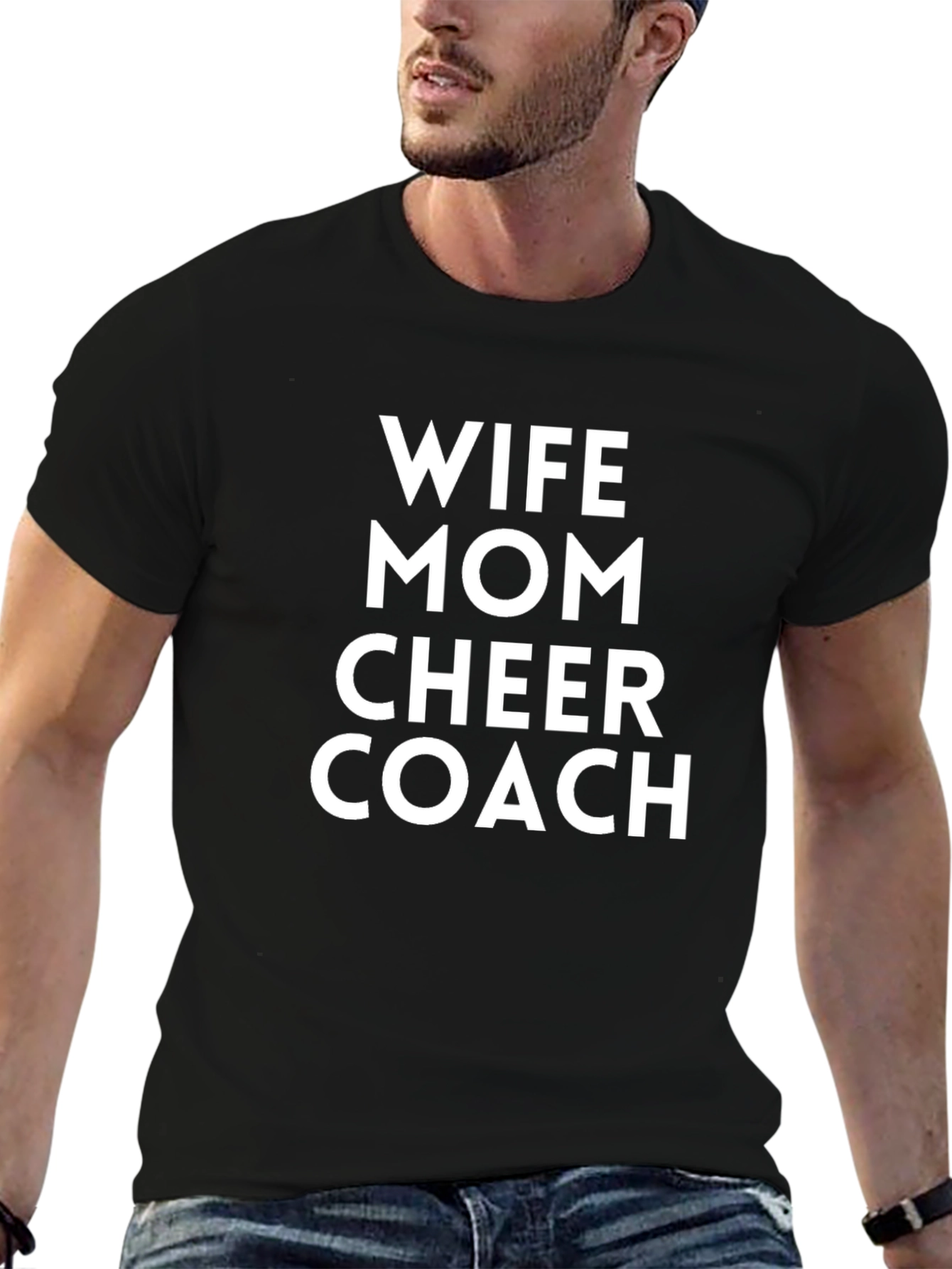 Wife Mom Cheer Coach Graphic Tee