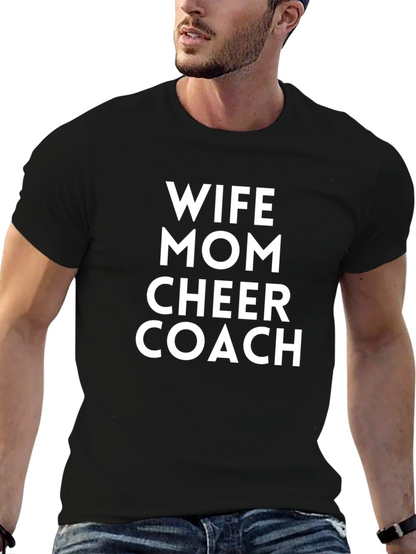Wife Mom Cheer Coach Graphic Tee