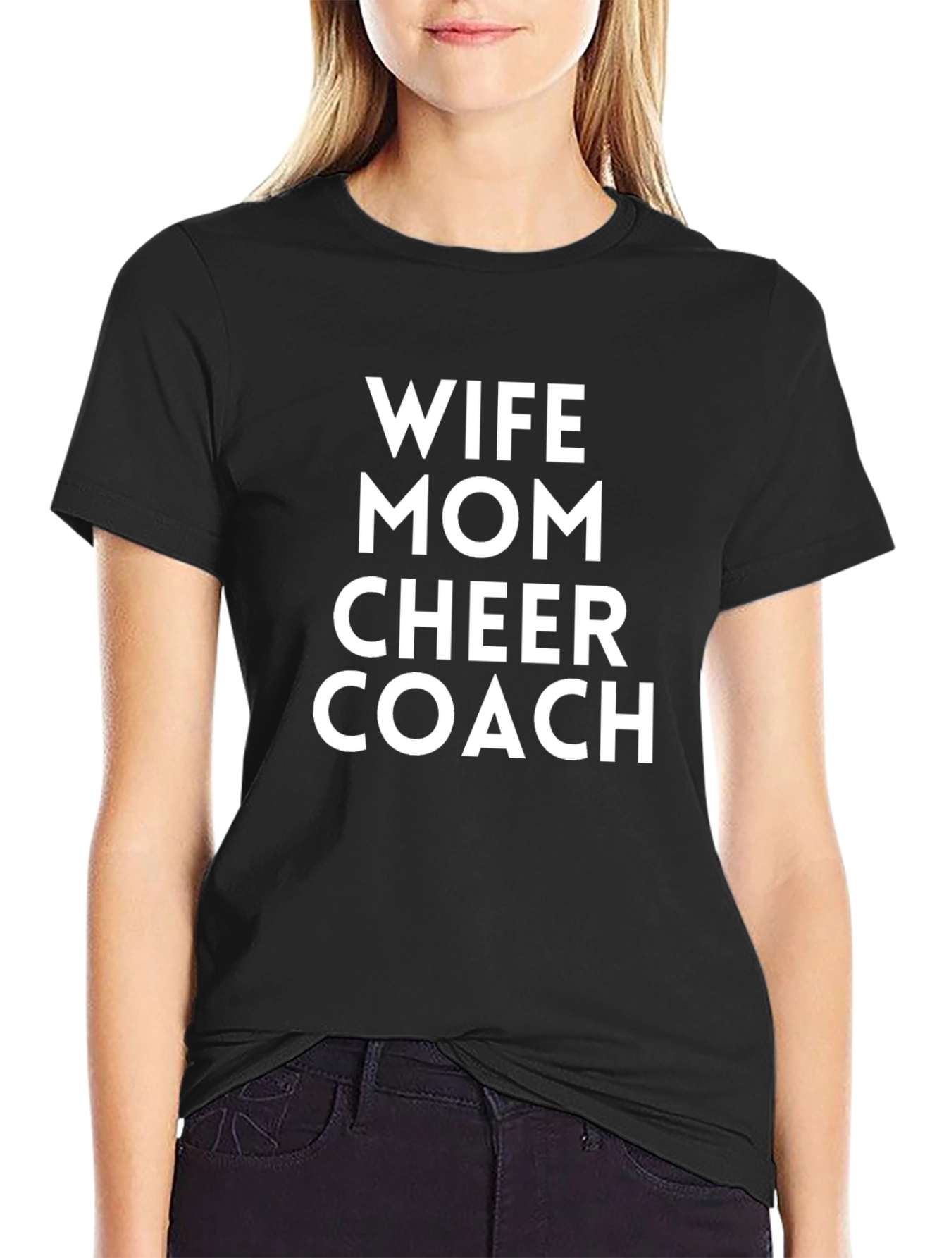 Wife Mom Cheer Coach Graphic Tee