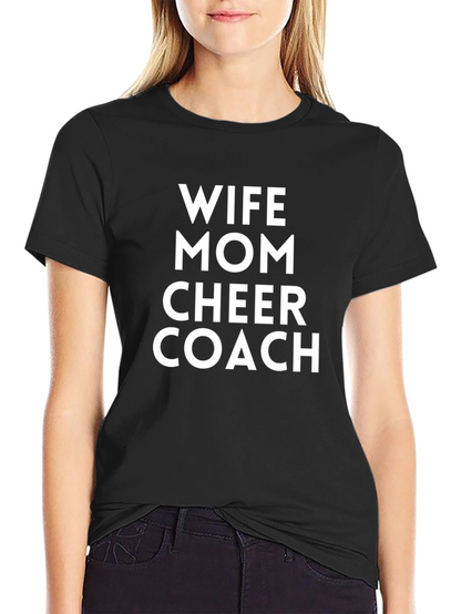 Wife Mom Cheer Coach Graphic Tee