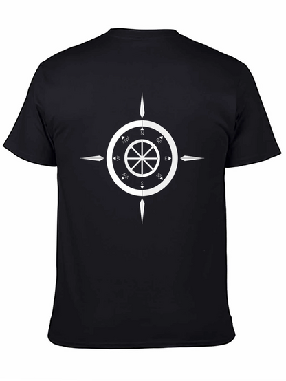 Compass Rose Graphic T-Shirt - Black
