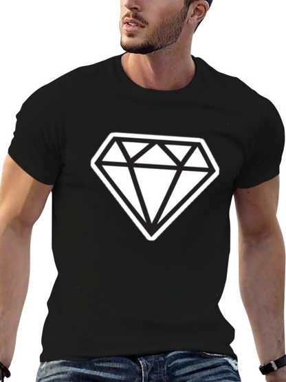 Bold Diamond Graphic Tee - Modern Style