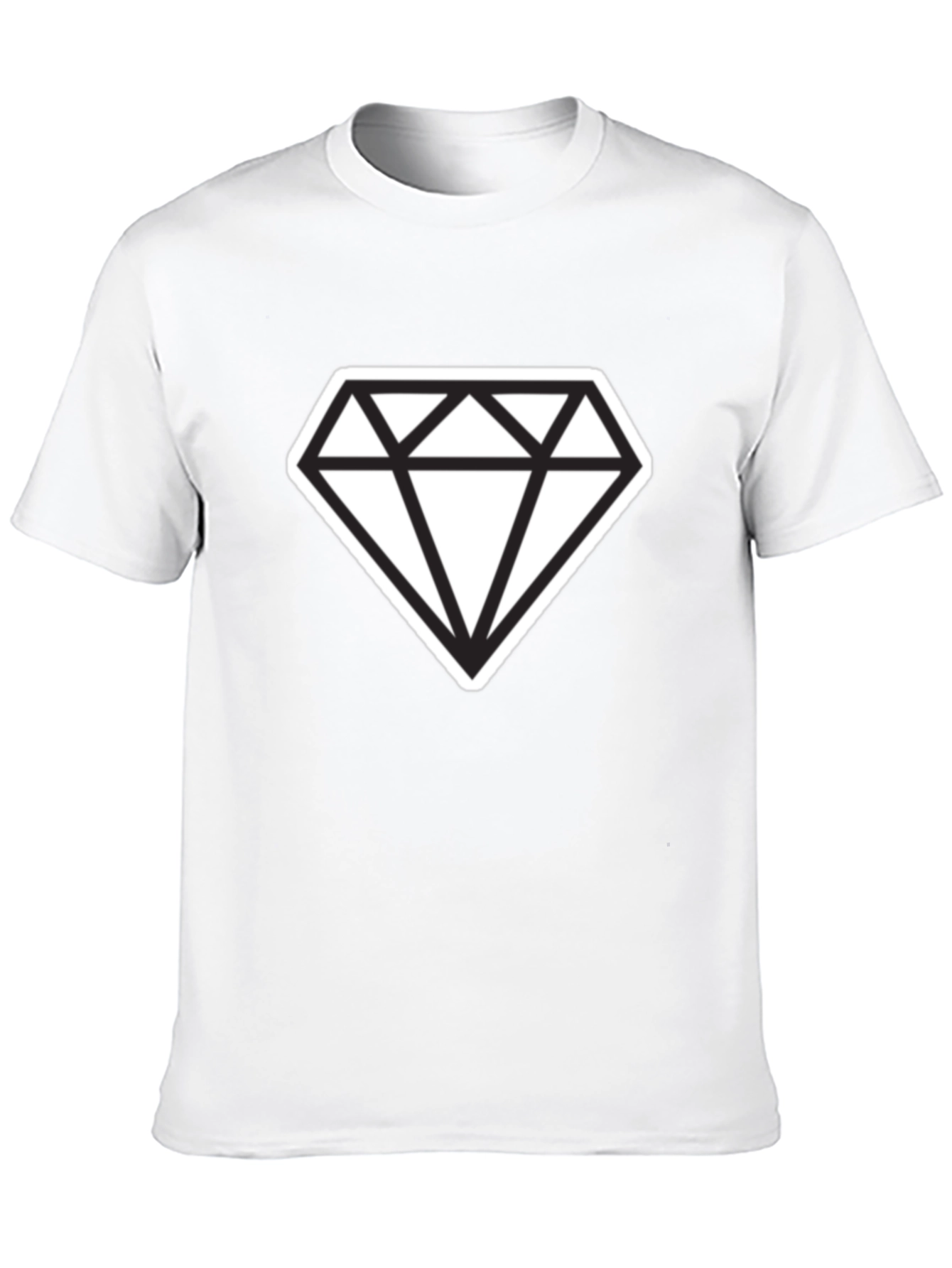 Bold Diamond Graphic Tee - Modern Style