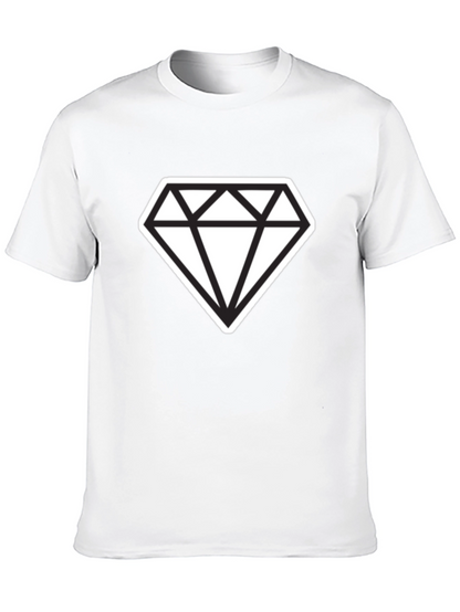 Bold Diamond Graphic Tee - Modern Style