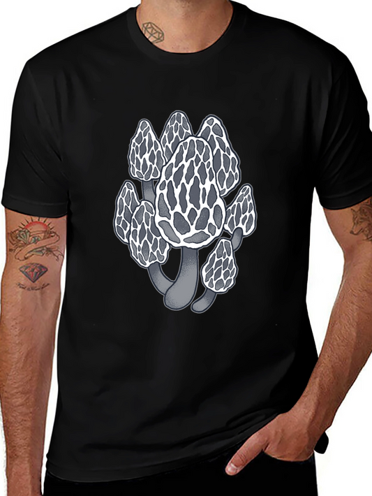Mushroom Graphic Tee - Unique Morel Design