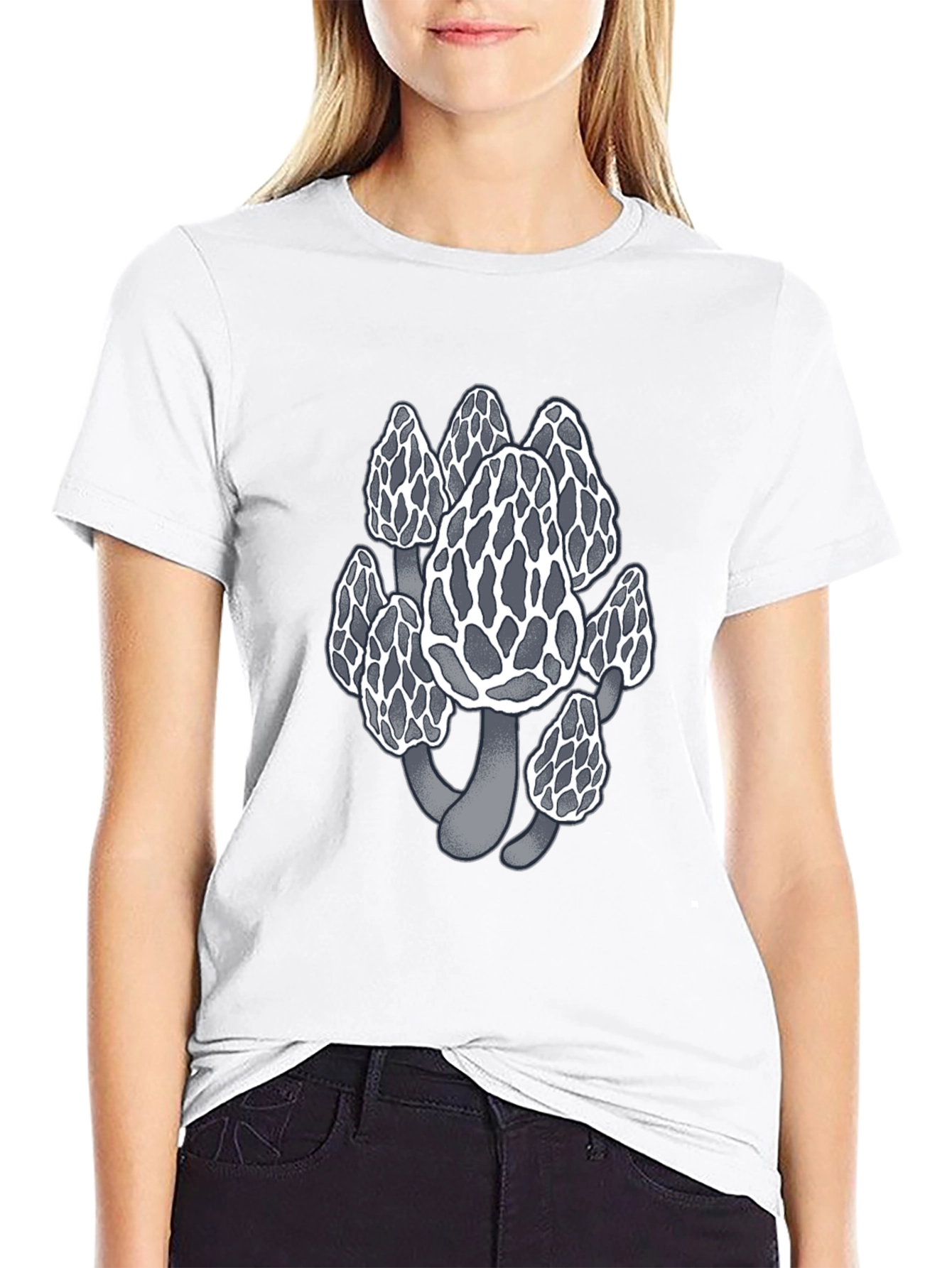 Mushroom Graphic Tee - Unique Morel Design