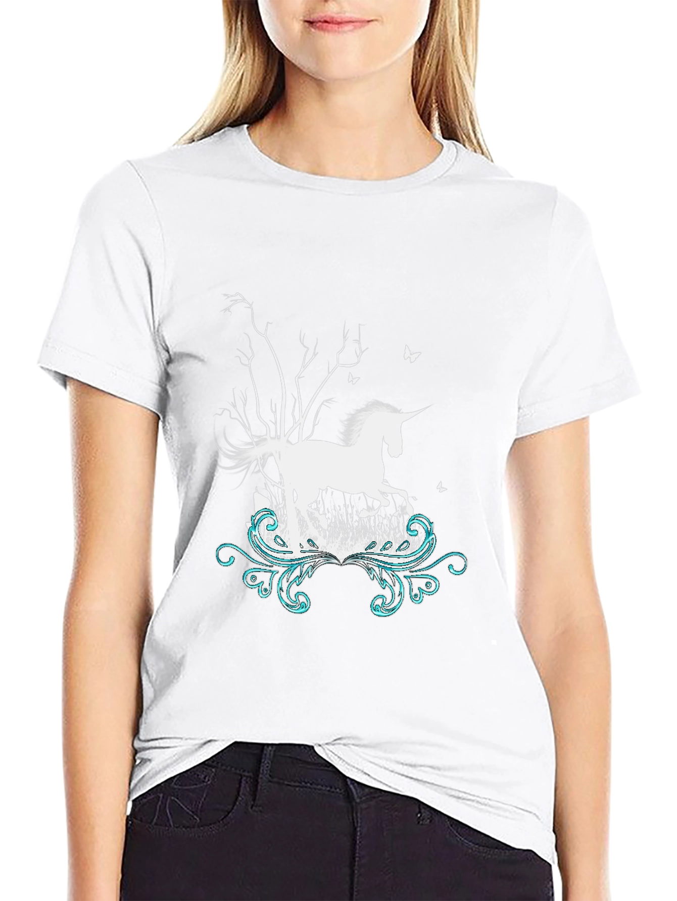 Unicorn Graphic Print T-Shirt