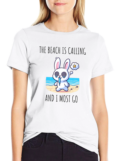 Beach Calling Bunny T-Shirt