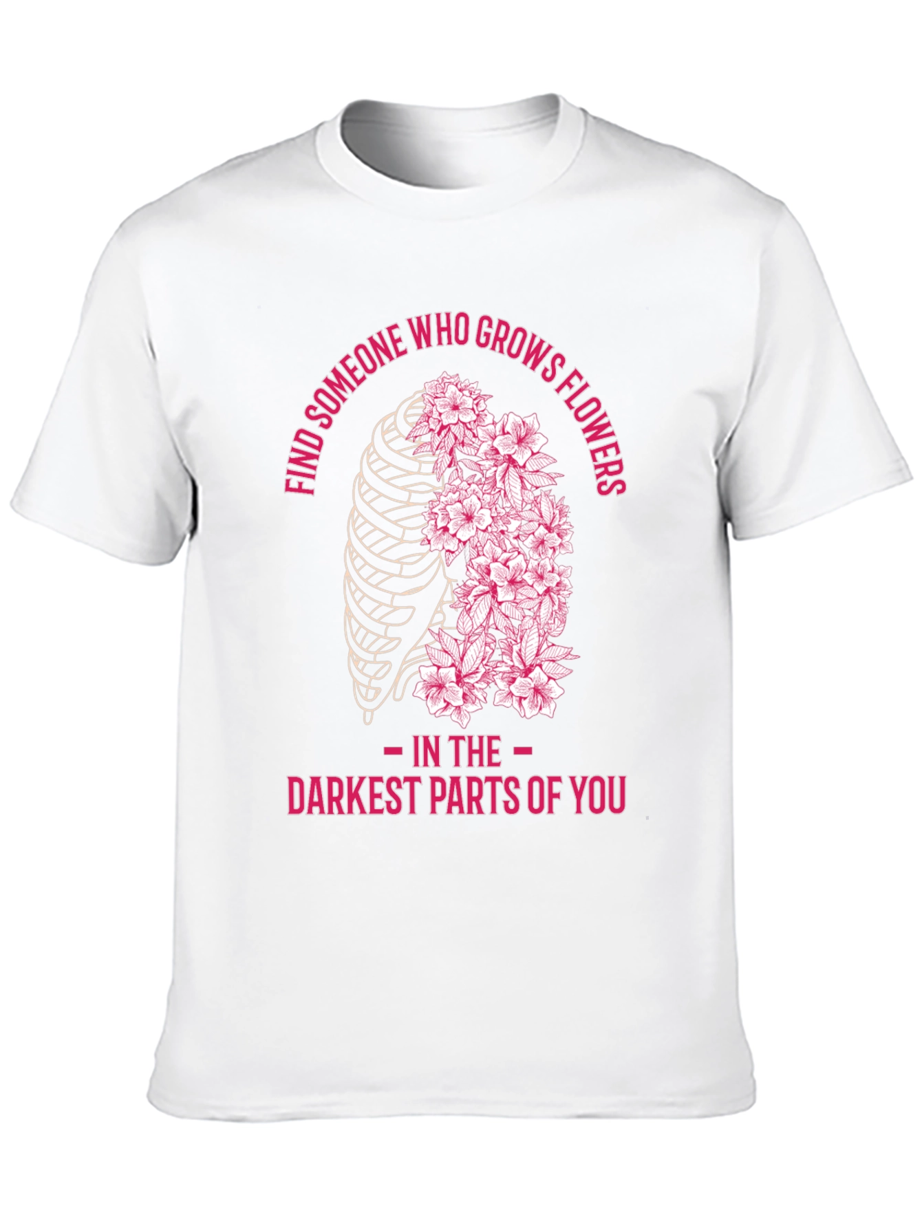 Floral Rib Cage Graphic T-Shirt