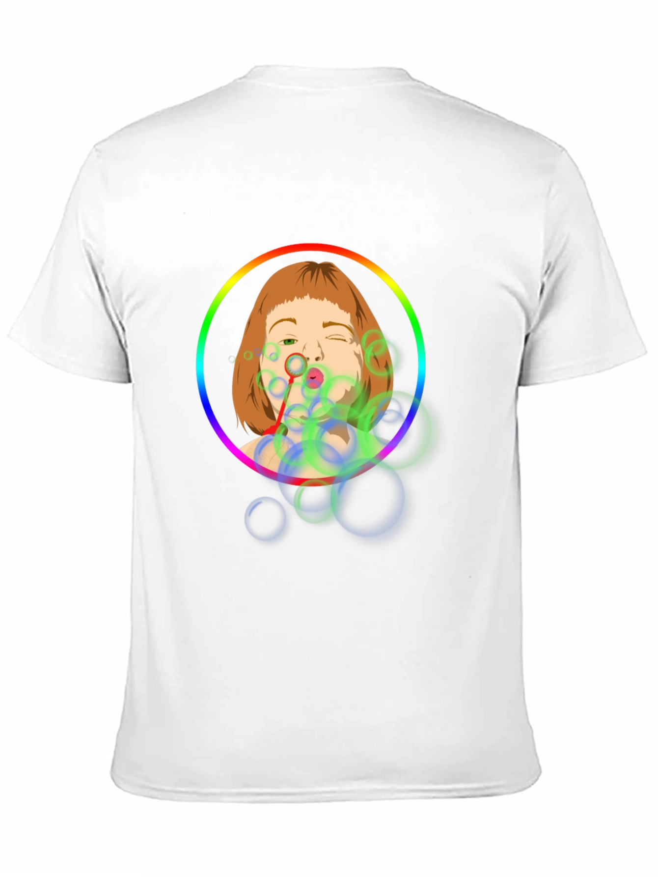 Bubble Girl Graphic Tee - Black Cotton Shirt