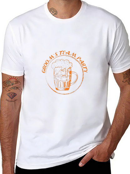 Grooms Team Party T-Shirt - Black