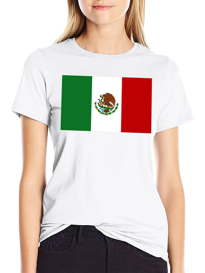 Mexican Flag T-Shirt - Black Cotton Tee