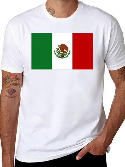 Mexican Flag T-Shirt - Black Cotton Tee