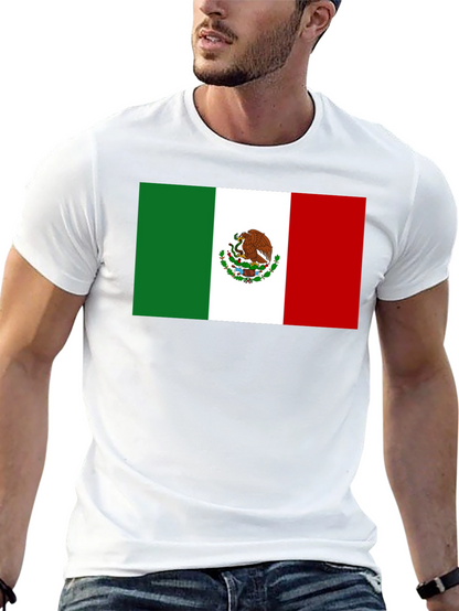 Mexican Flag T-Shirt - Black Cotton Tee
