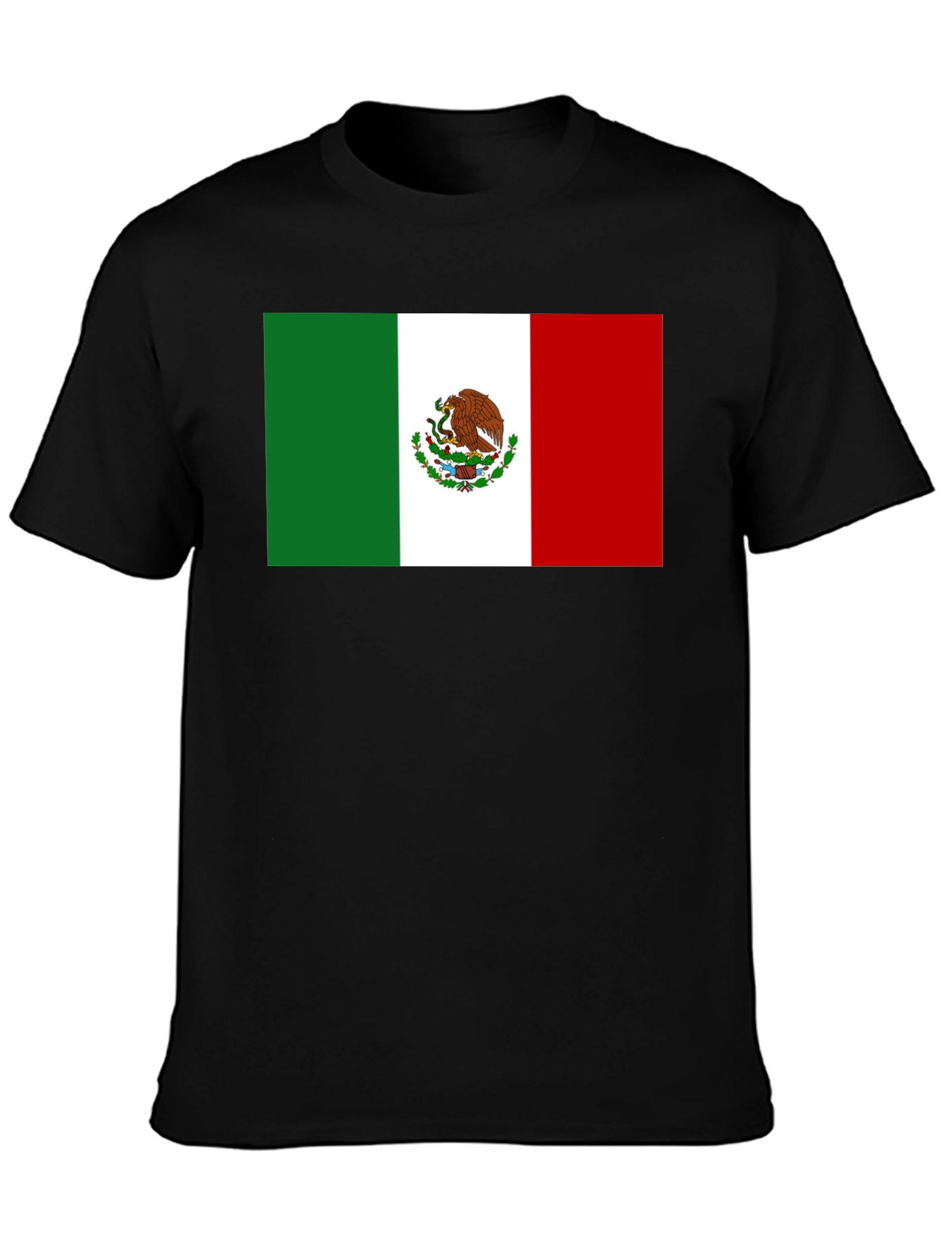 Mexican Flag T-Shirt - Black Cotton Tee