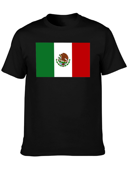 Mexican Flag T-Shirt - Black Cotton Tee