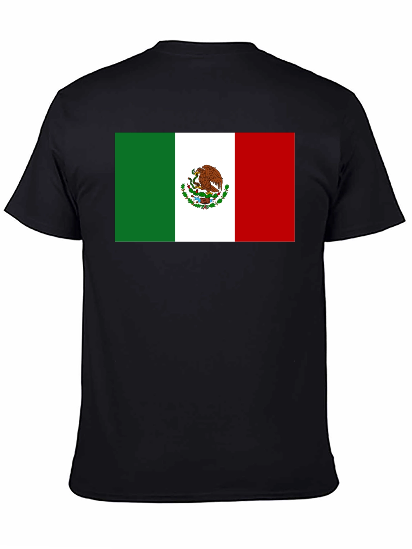 Mexican Flag T-Shirt - Black Cotton Tee