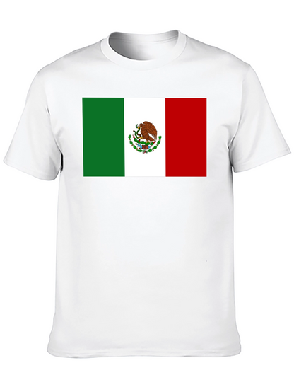 Mexican Flag T-Shirt - Black Cotton Tee