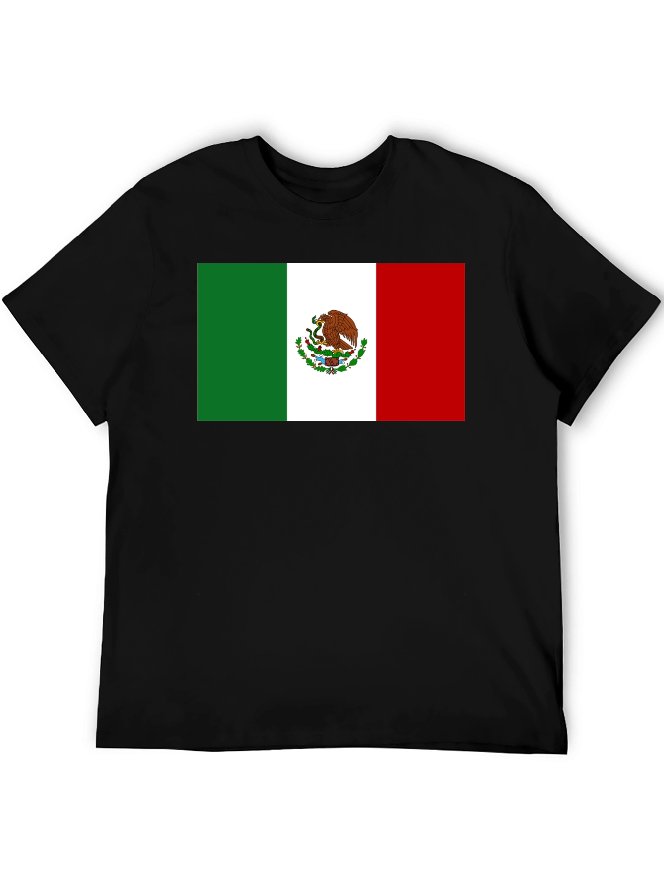 Mexican Flag T-Shirt - Black Cotton Tee