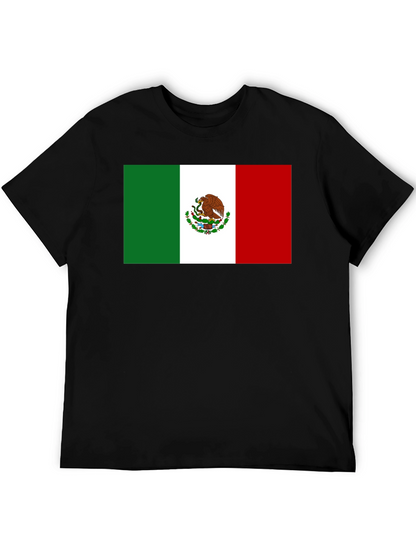 Mexican Flag T-Shirt - Black Cotton Tee