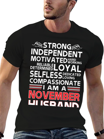 Strong November Husband T-Shirt