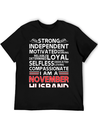 Strong November Husband T-Shirt