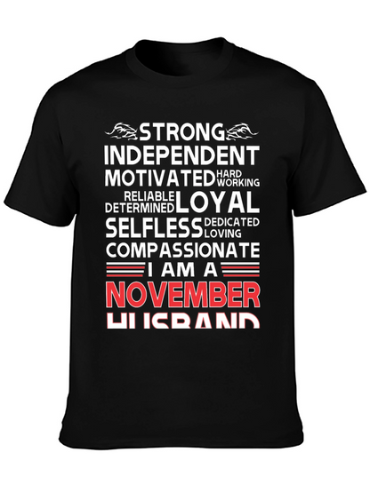 Strong November Husband T-Shirt