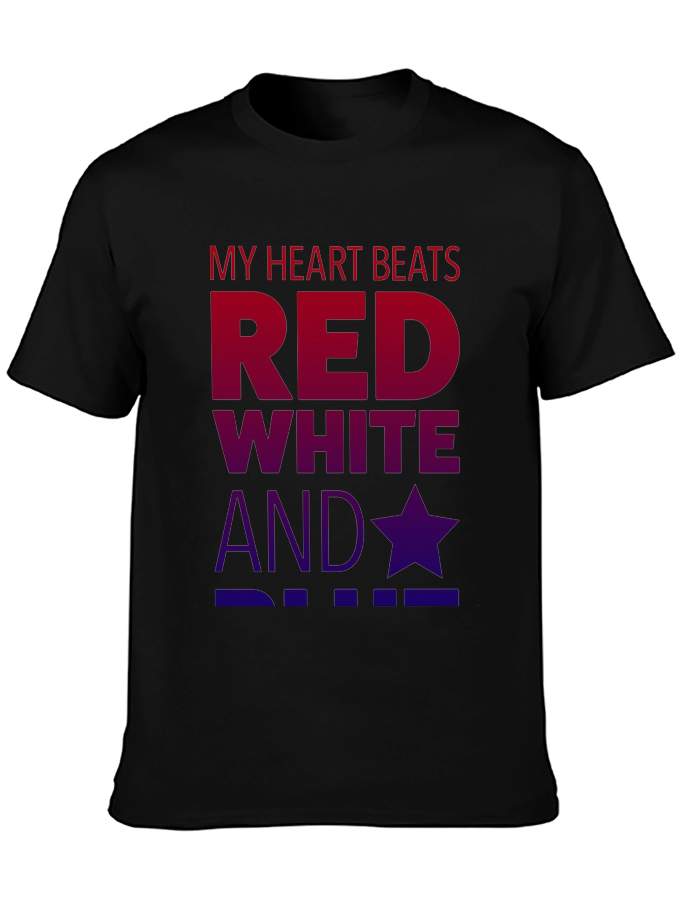 Patriotic T-Shirt: Red White and Star Graphic Tee