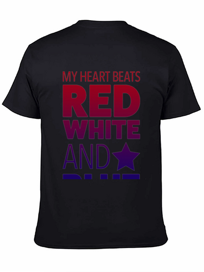 Patriotic T-Shirt: Red White and Star Graphic Tee