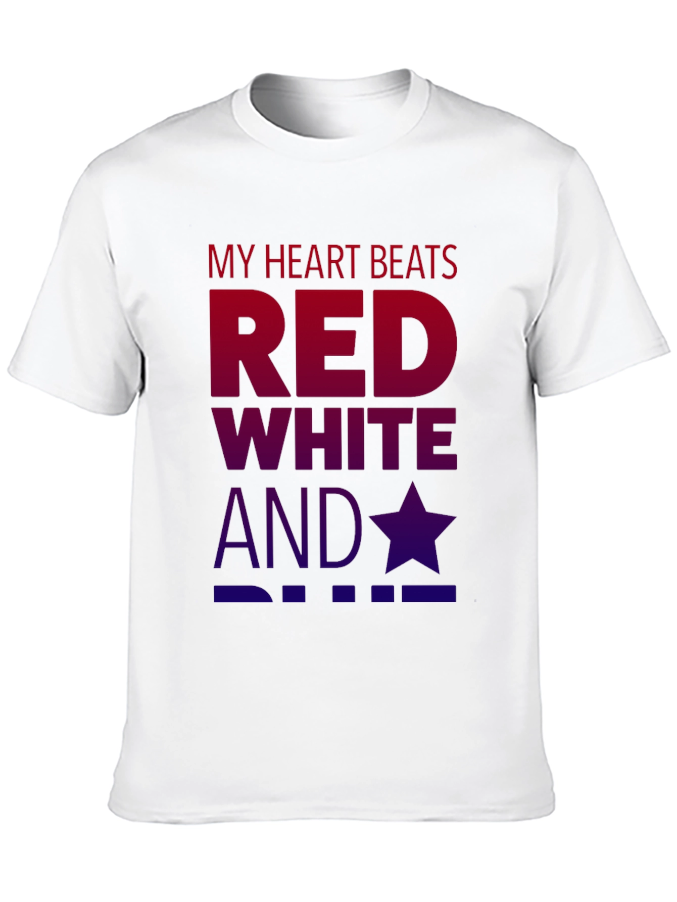 Patriotic T-Shirt: Red White and Star Graphic Tee