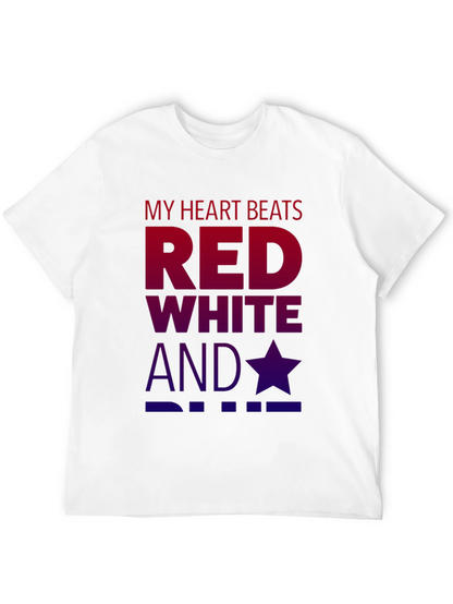 Patriotic T-Shirt: Red White and Star Graphic Tee