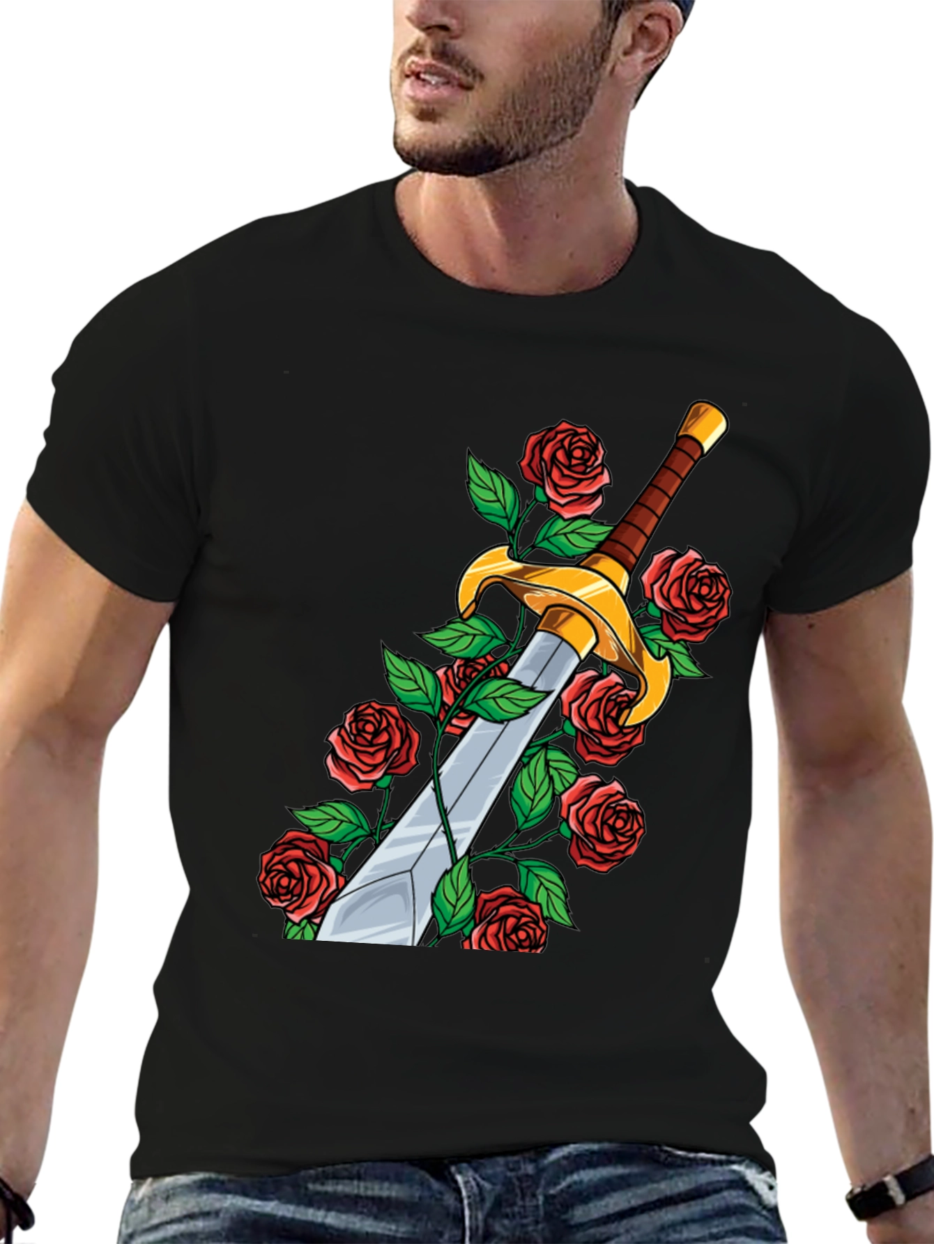 Sword & Roses Graphic Tee - Menswear