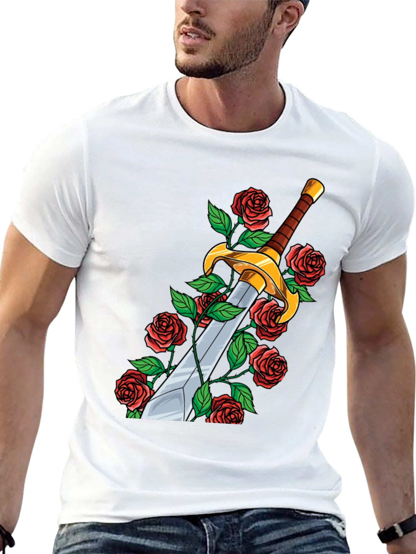 Sword & Roses Graphic Tee - Menswear