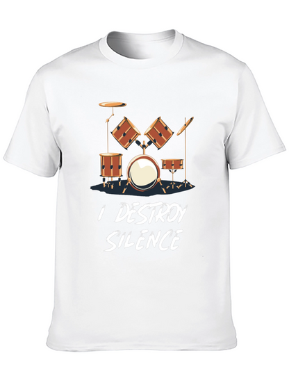 I Destroy Silence Drum Set T-Shirt