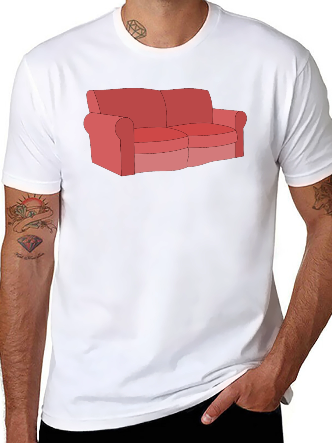 Couch T-Shirt - Funny Cartoon Graphic Tee