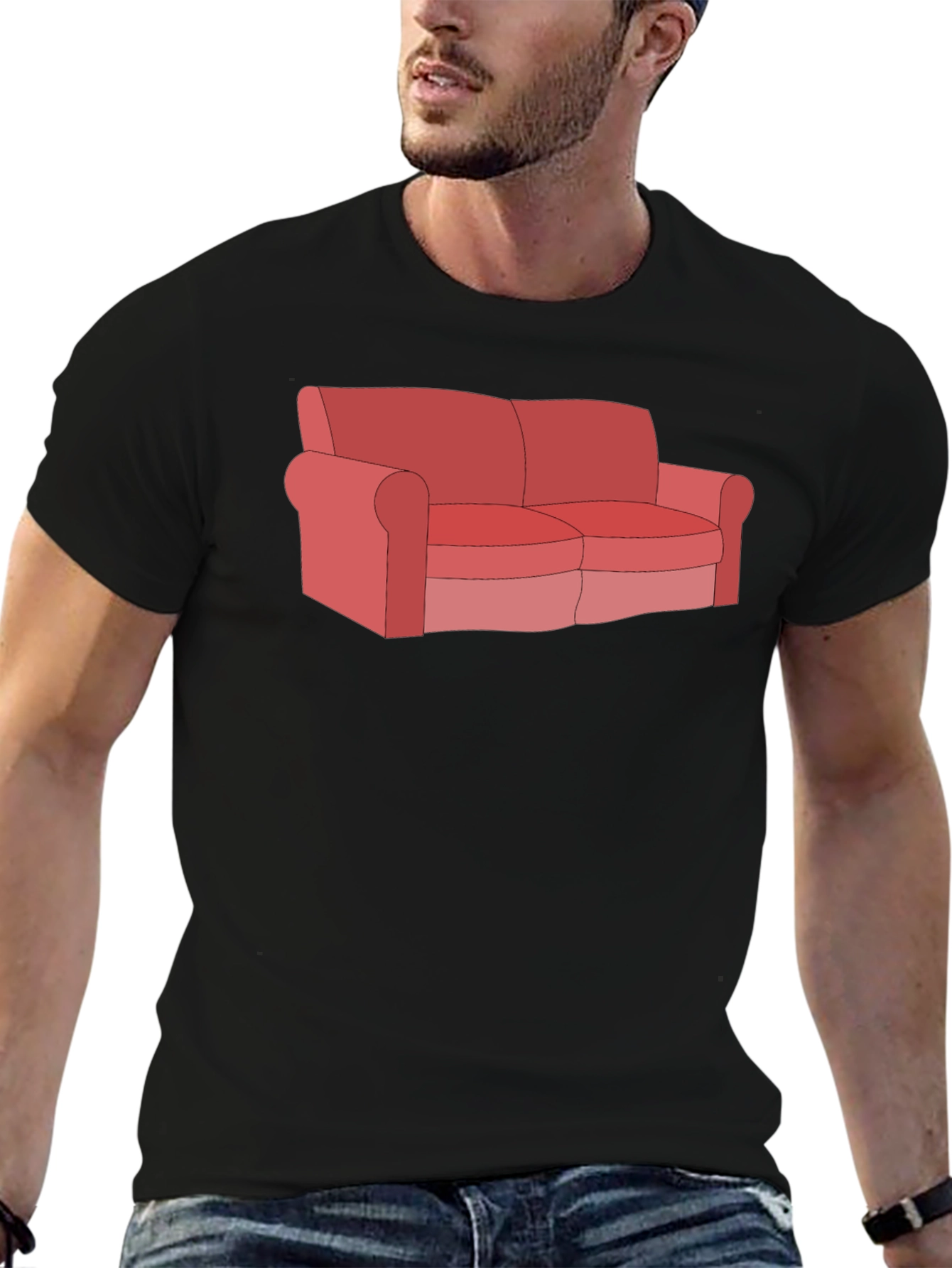Couch T-Shirt - Funny Cartoon Graphic Tee