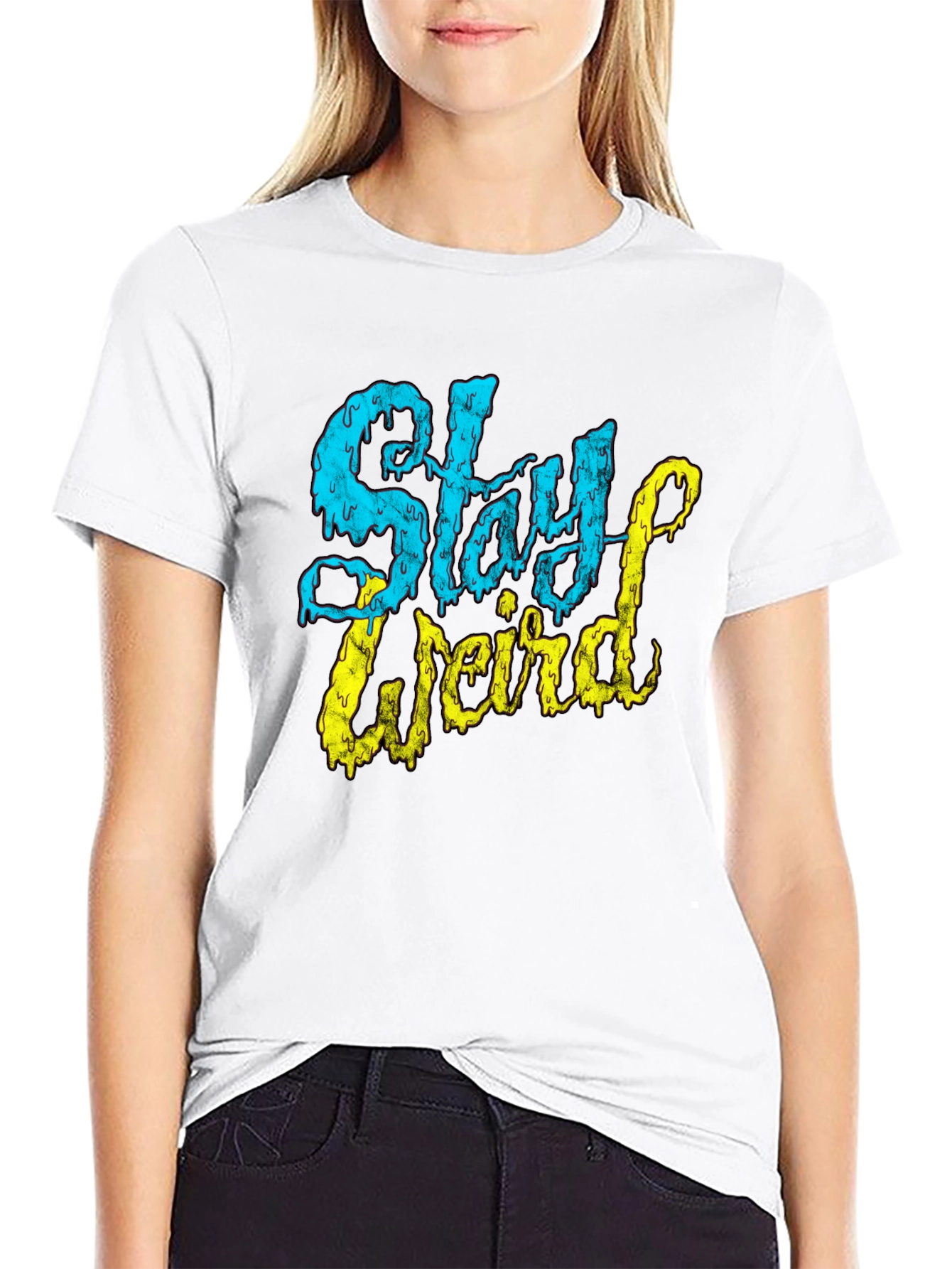 Stay Weird Graphic T-Shirt - Black Tee